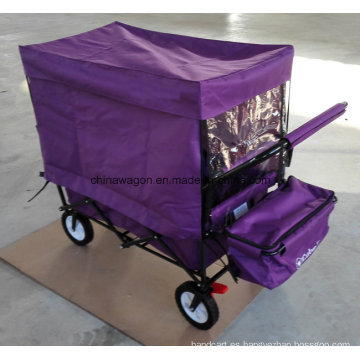 Trolley plegable de cuatro ruedas con la tienda